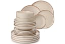 vancasso Geschirr-Set 24-tlg. Steingut Beige/Weiß Reaktivglasur Bild 2