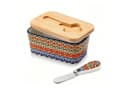 vancasso Butterdose Porzellan Boho-Stil mit Deckel und Messer Bild 2