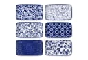 vancasso Sushiteller Set 6-tlg. Rechteckig Blau/Weiß Porzellan Bild 2