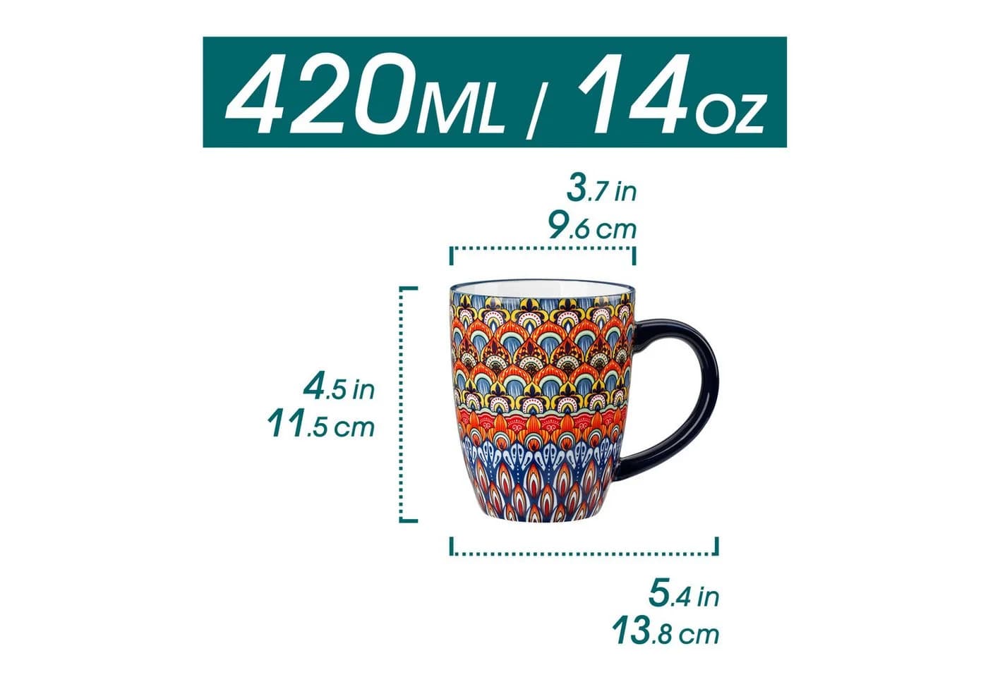 vancasso Tassenset 6-tlg. BOHO-Stil Porzellan Bunt