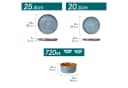 vancasso Geschirr-Set 12-tlg. Steingut Reaktivglasur Grau/Gold Bild 1