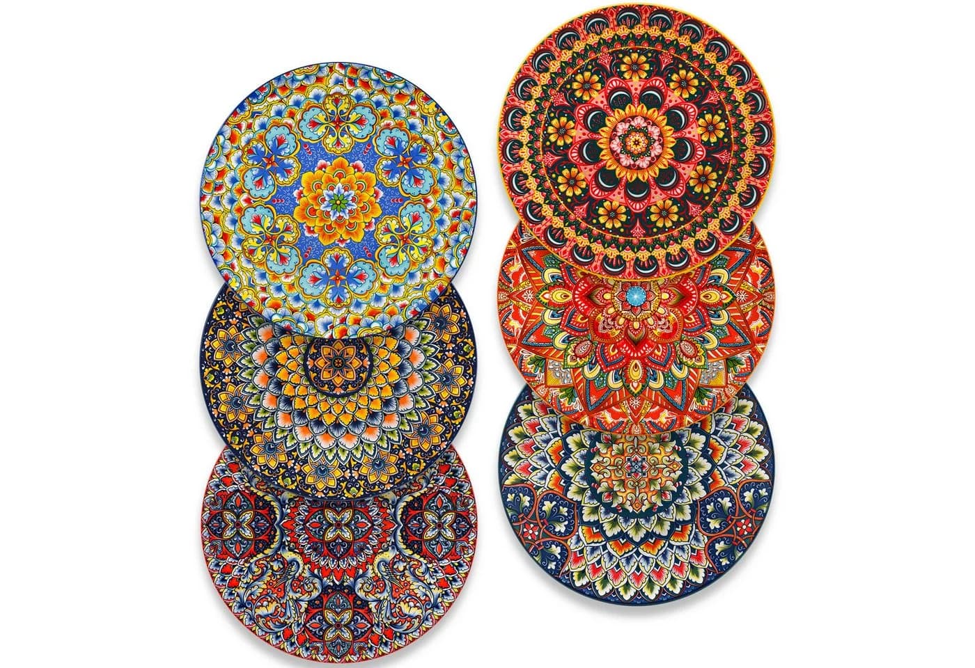 Vancasso Speiseteller 6-tlg. Boho-Stil Bunt Porzellan - Bild 2