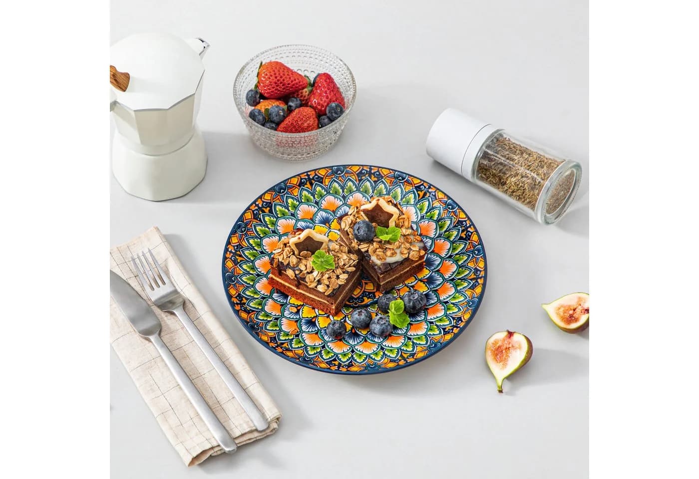 vancasso Dessertteller 6tlg. Bunt Porzellan BOHO-Stil - Bild 5