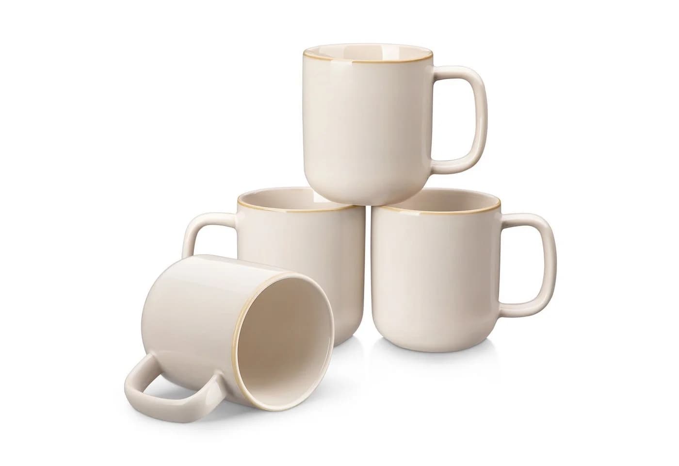 vancasso Tassen Set 4-tlg. Steingut Beige Reaktivglasur - Bild 2