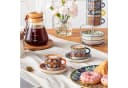 vancasso Kaffeeservice 6tlg. Bunt Boho-Stil Porzellan mit Metallständer Bild 3