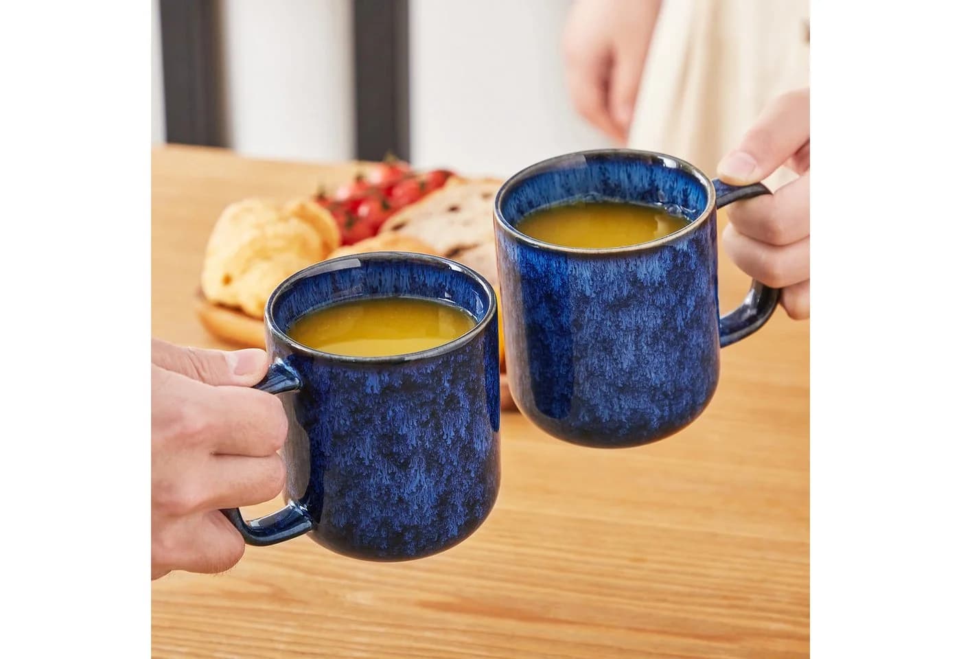 vancasso Kaffeeservice 4-tlg. Steingut Blau Reaktivglasur - Bild 5