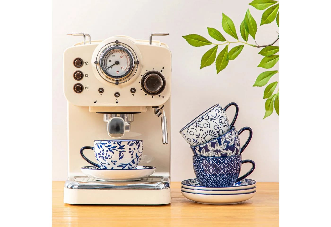 vancasso Kaffeeservice 4-tlg. Porzellan Blau/Weiß - Bild 5