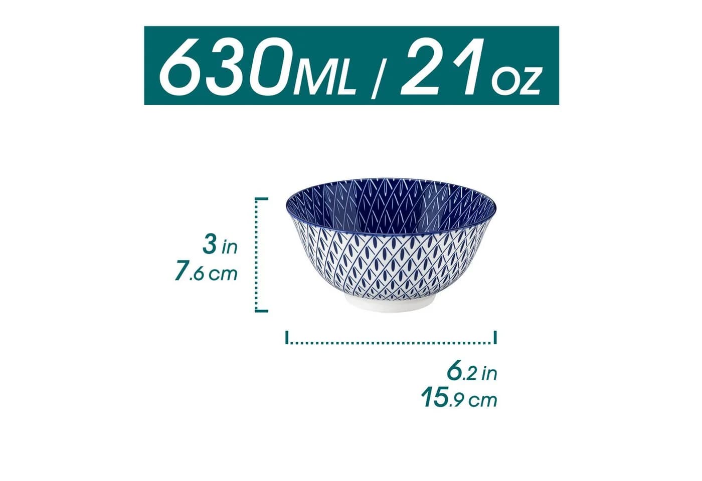 vancasso Müslischale 4-tlg. Set Blau/Weiß Porzellan