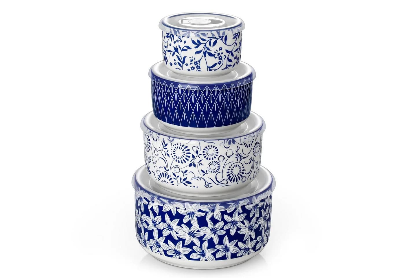 vancasso Vorratsdosen-Set 4-tlg. Porzellan Blau/Weiß - Bild 2