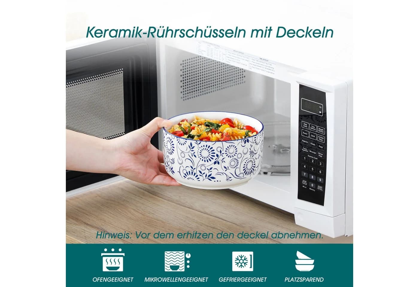 vancasso Vorratsdosen-Set 4-tlg. Porzellan Blau/Weiß - Bild 5