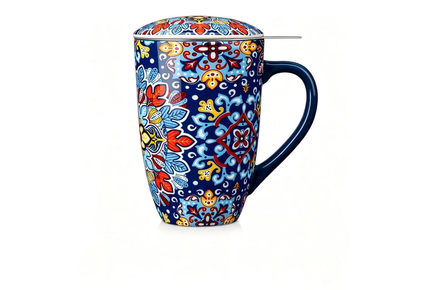 vancasso Teebecher Set Porzellan Blau mit Sieb und Deckel - Bild 2