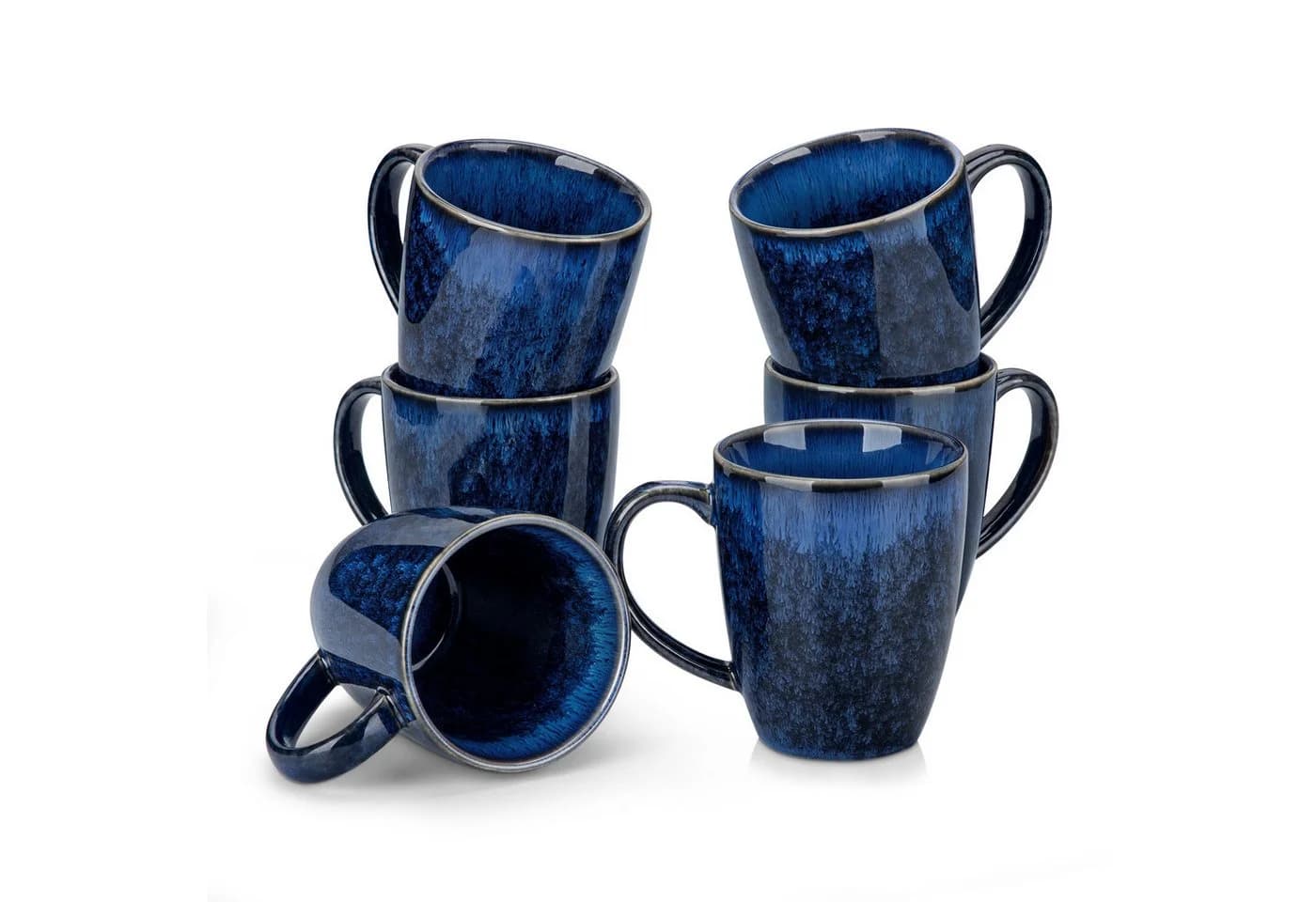 vancasso Kaffeeservice 6-tlg. Steingut blau Reaktivglasur - Bild 2