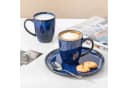 vancasso Kaffeeservice 6-tlg. Steingut blau Reaktivglasur Bild 5