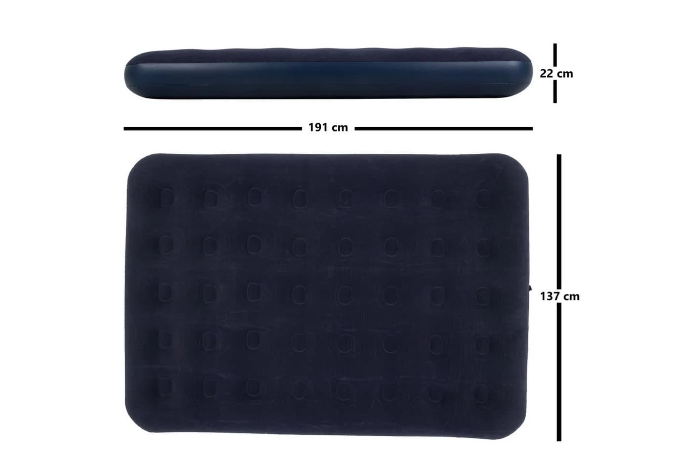 Avenli Luftbett Camping blau 191x137x22cm Double-Size - Bild 5