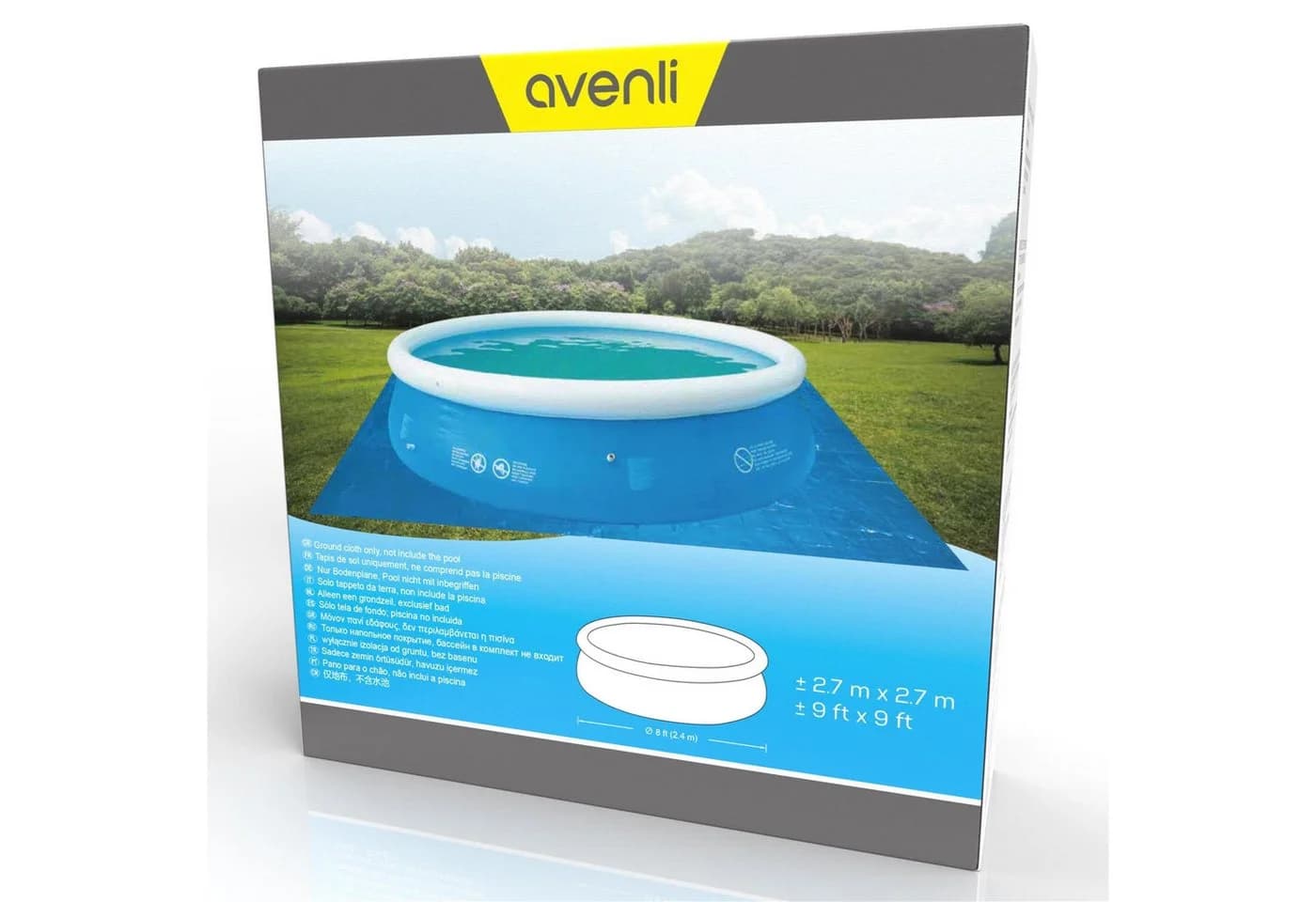 Avenli Pool-Bodenschutzfliese Unterlegfolie 270x270cm Blau
