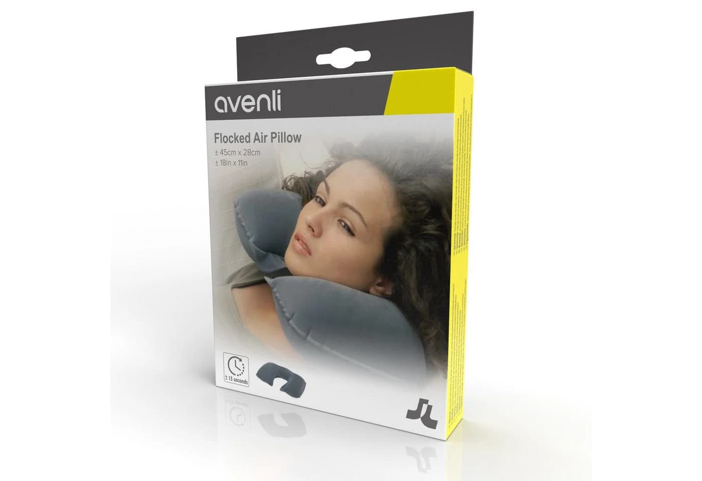 Avenli Aufblasbares Nackenkissen Reise Ergonomisch Beflockt - Bild 3