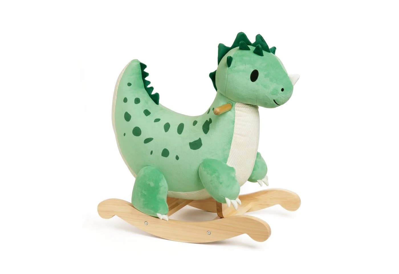 Classic World Schaukeltier Dino Grün Plüsch & Holz - Bild 2
