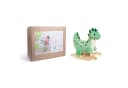 Classic World Schaukeltier Dino Grün Plüsch & Holz Bild 4