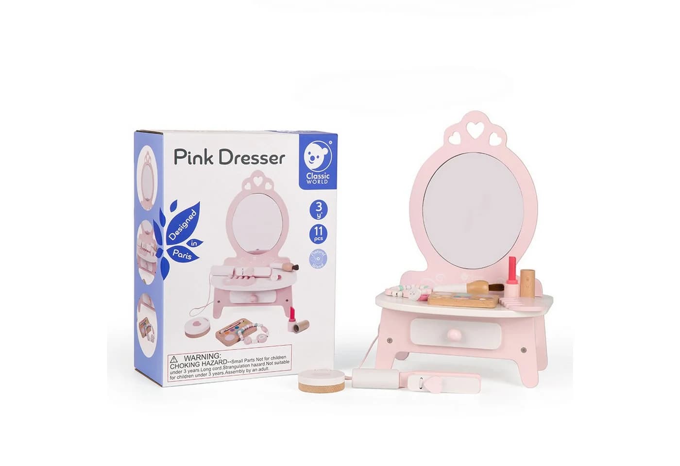 Classic World Schminktisch Frisierkommode Rosa - Bild 3