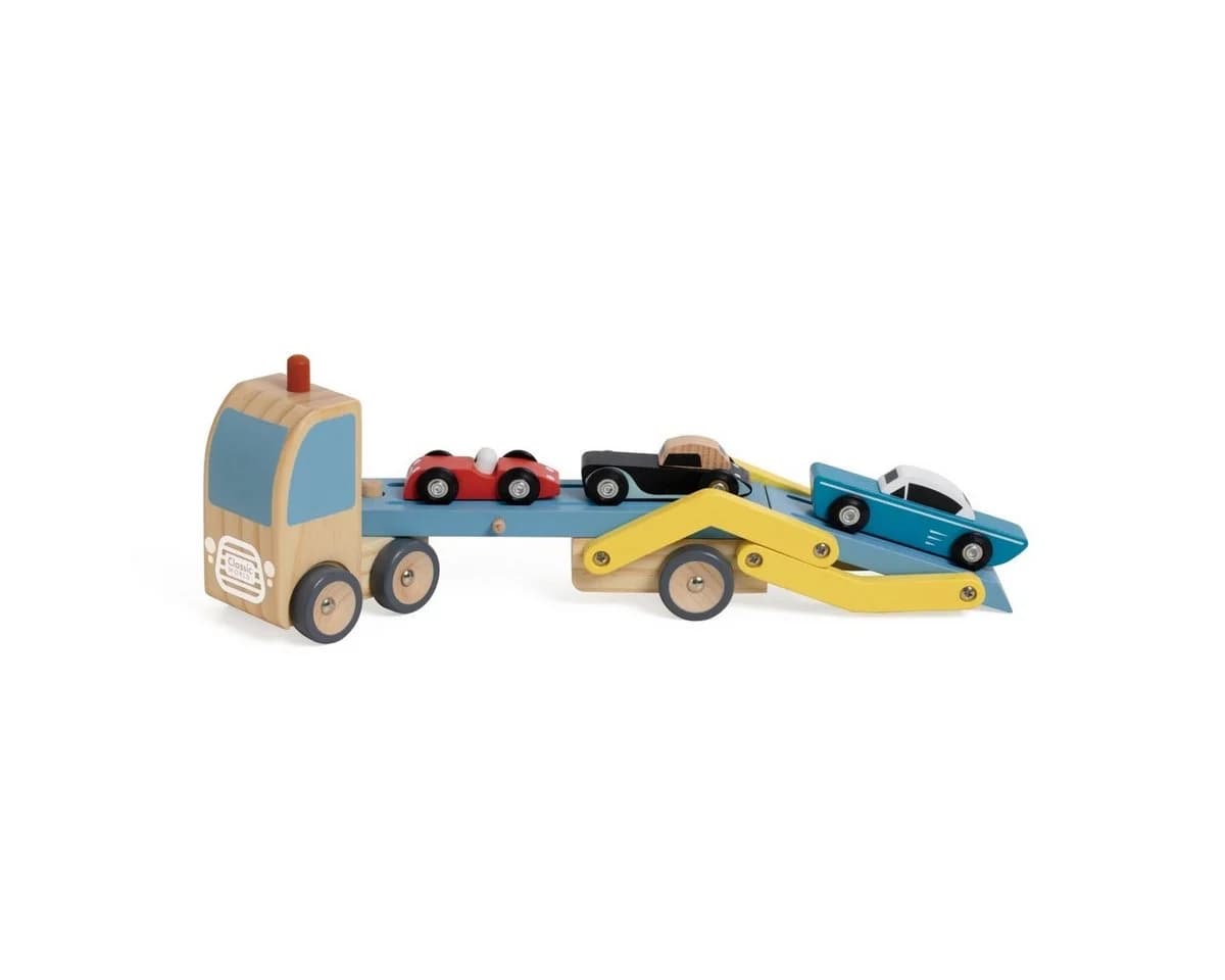 Classic World Holz-Autotransporter mit 3 Autos - Bild 3
