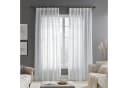 Deconovo Vorhang Voile Leinenoptik Gardinen mit Kräuselband Gardinenschal Weiß 2er Set Bild 2