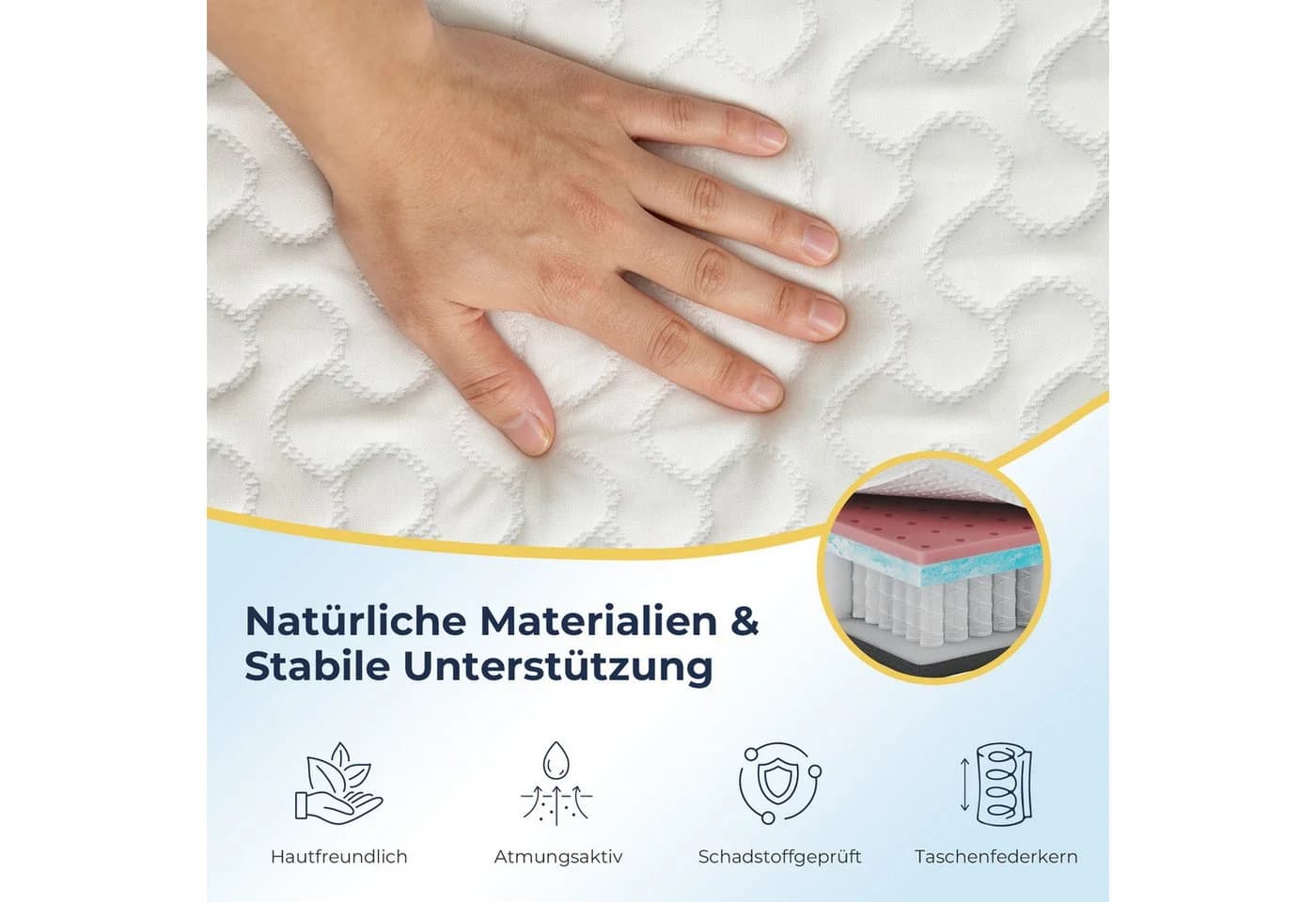 Napsie Taschenfederkernmatratze 7-Zonen H3 25cm - Bild 5