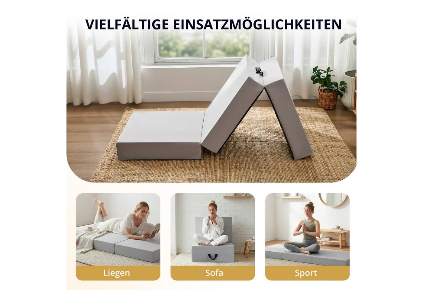 emerspring Klappmatratze 15 cm Bambus-Kohle-Memory-Schaum Faltmatratze - Bild 5