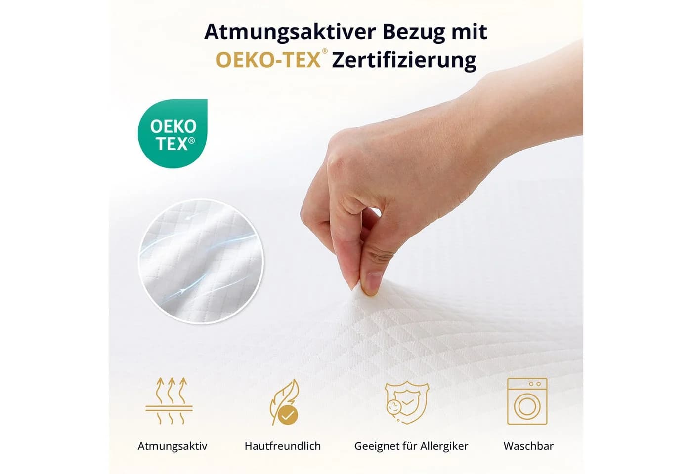 emerspring Matratzentopper Comforte Dual-Layer Memory-Schaum H2 H3 wendbar - Bild 5