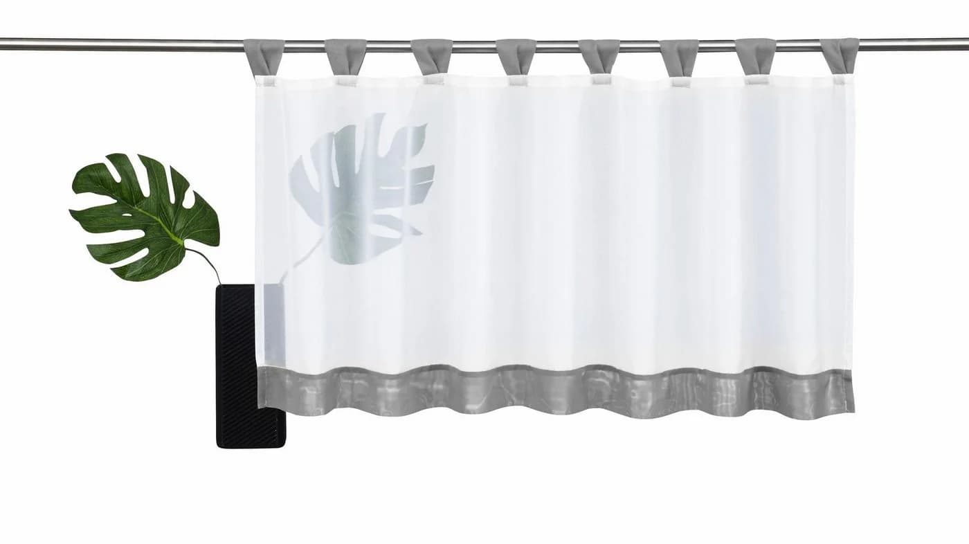 my home Scheibengardine Bitola transparent Voile Fertiggardine