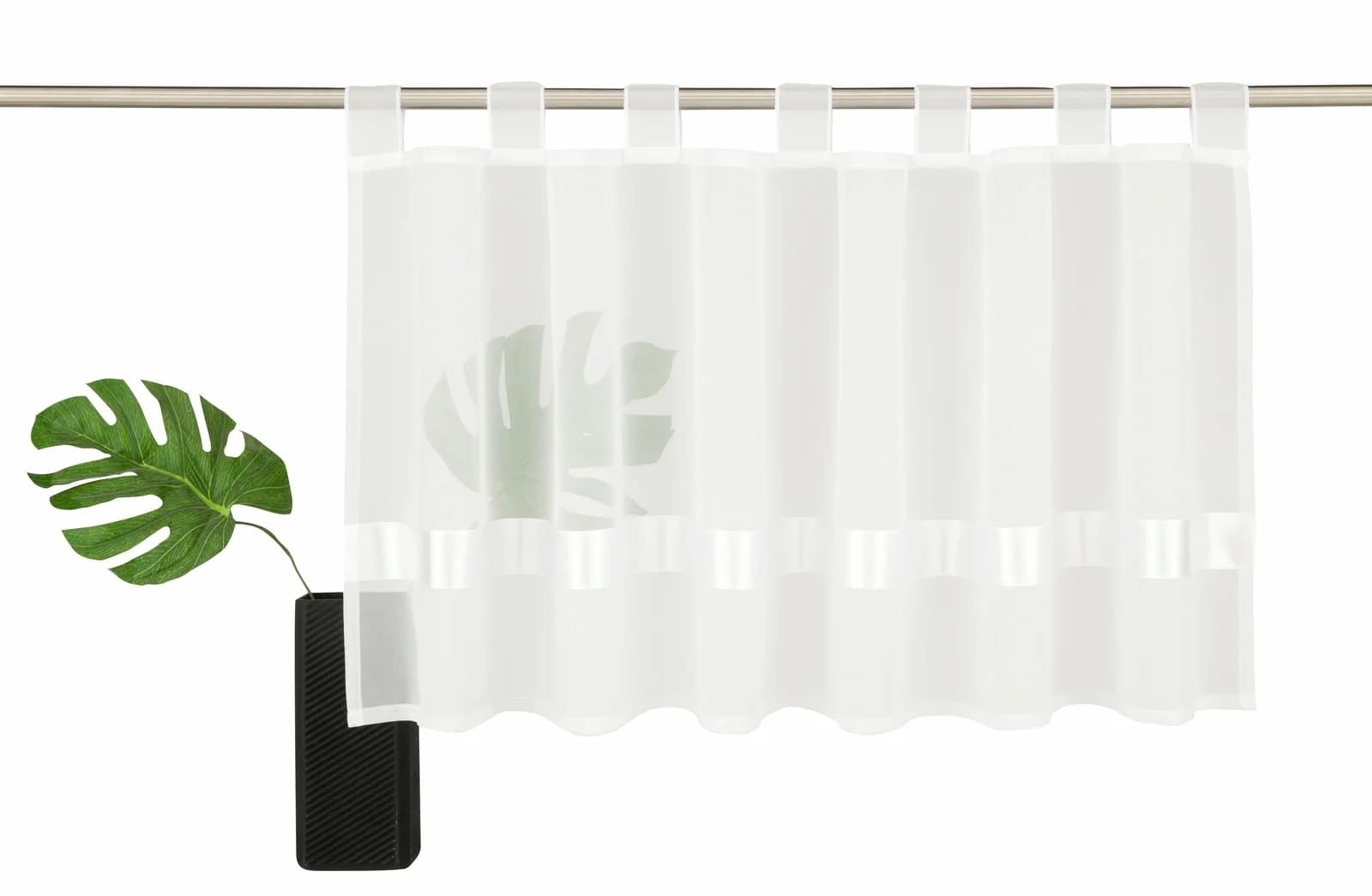 Scheibengardine MY HOME "Eby" Weiß Voile Polyester