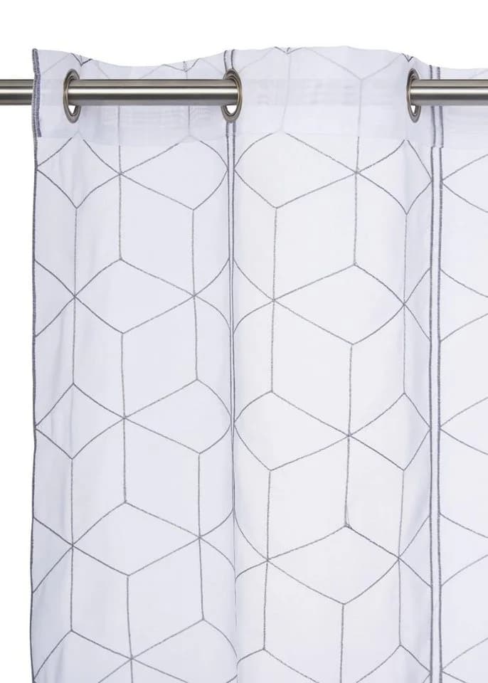 OTTO HOME Scheibengardine Julia Grau/Weiß Voile mit Stickerei - Bild 5
