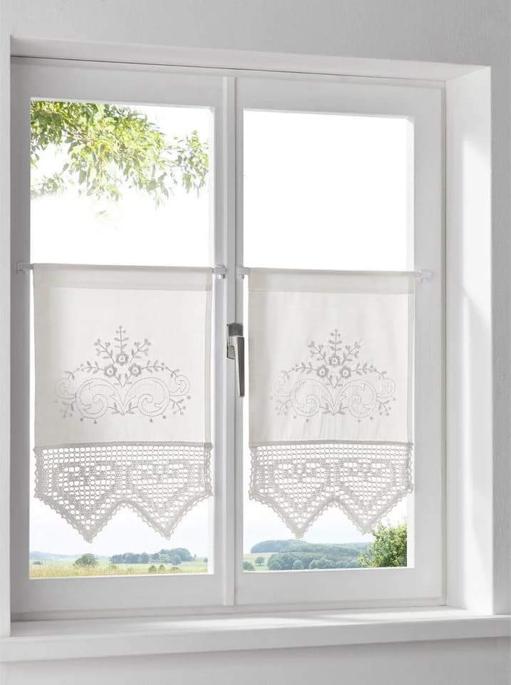 Querbehang HEINE HOME Gr. 2 Weiß Polyester Gardine - Bild 3