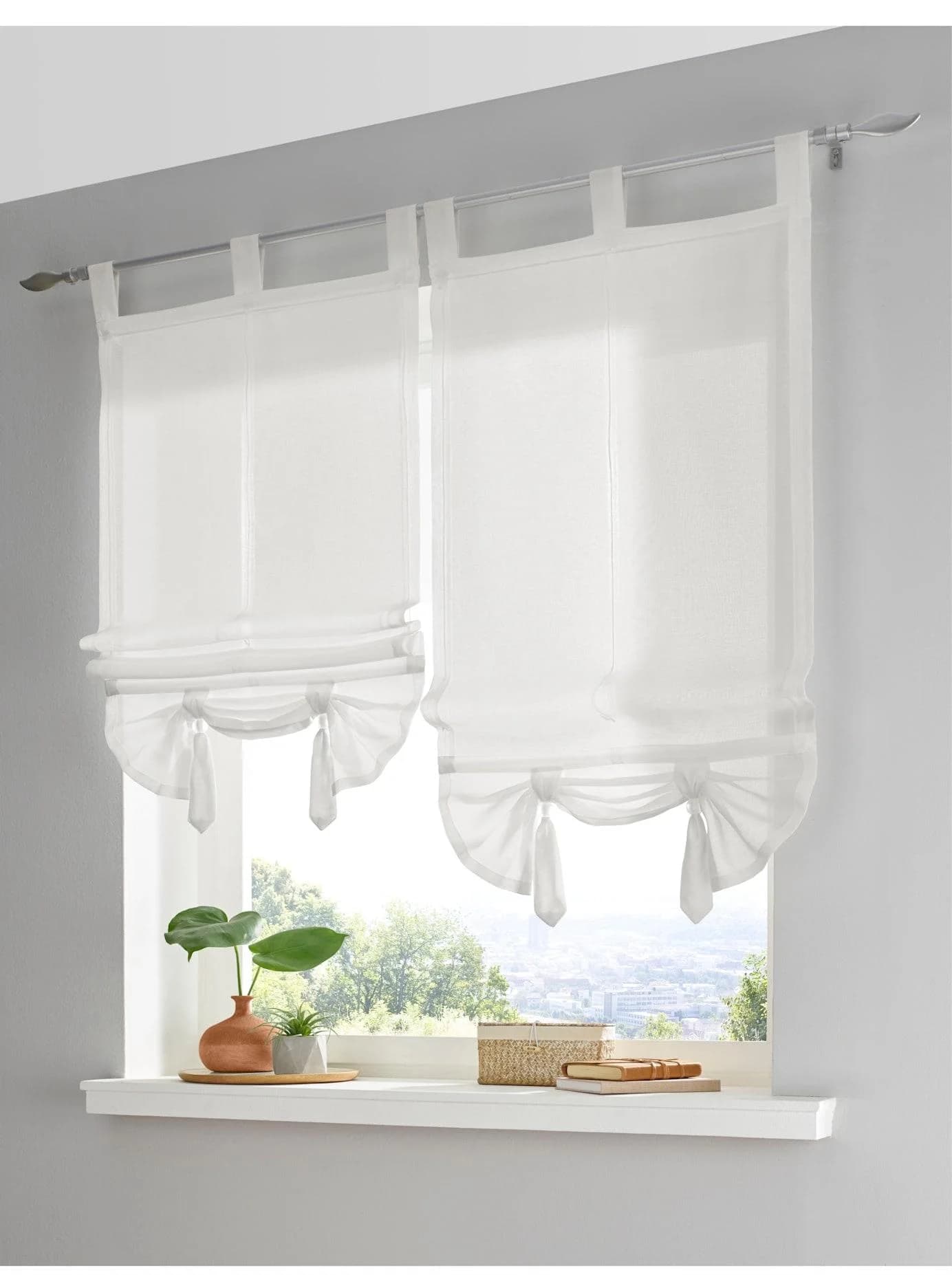 Raffrollo HEINE HOME Gr. 3, weiß, halbtransparent