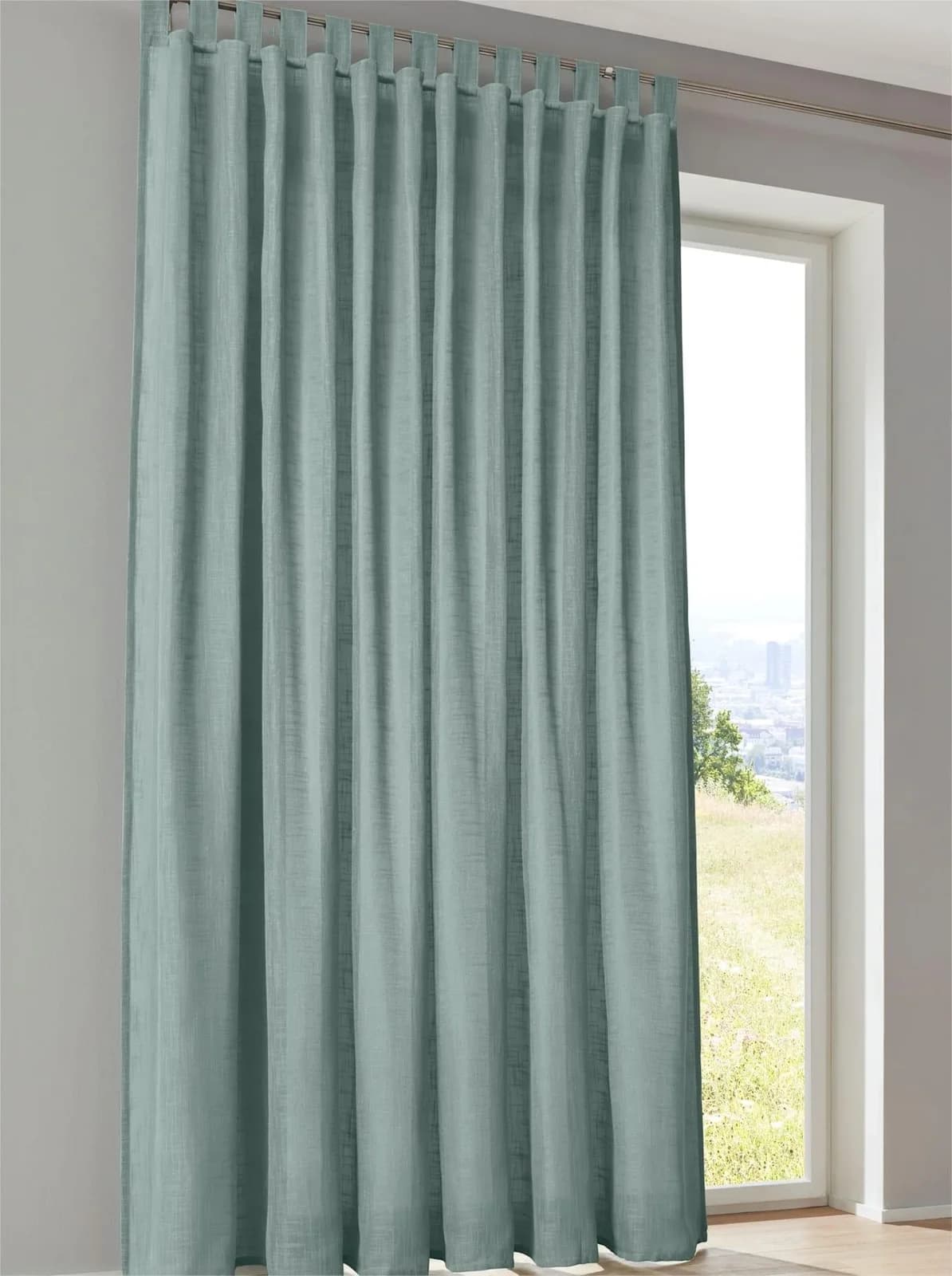 HEINE HOME Gardine Salbei 140x145cm Polyester Leinen-Optik