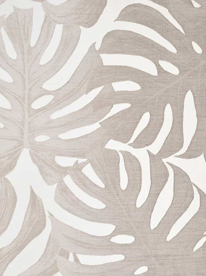Gardine HEINE HOME Gr. 3 Weiß Beige Blätterdessin - Bild 5