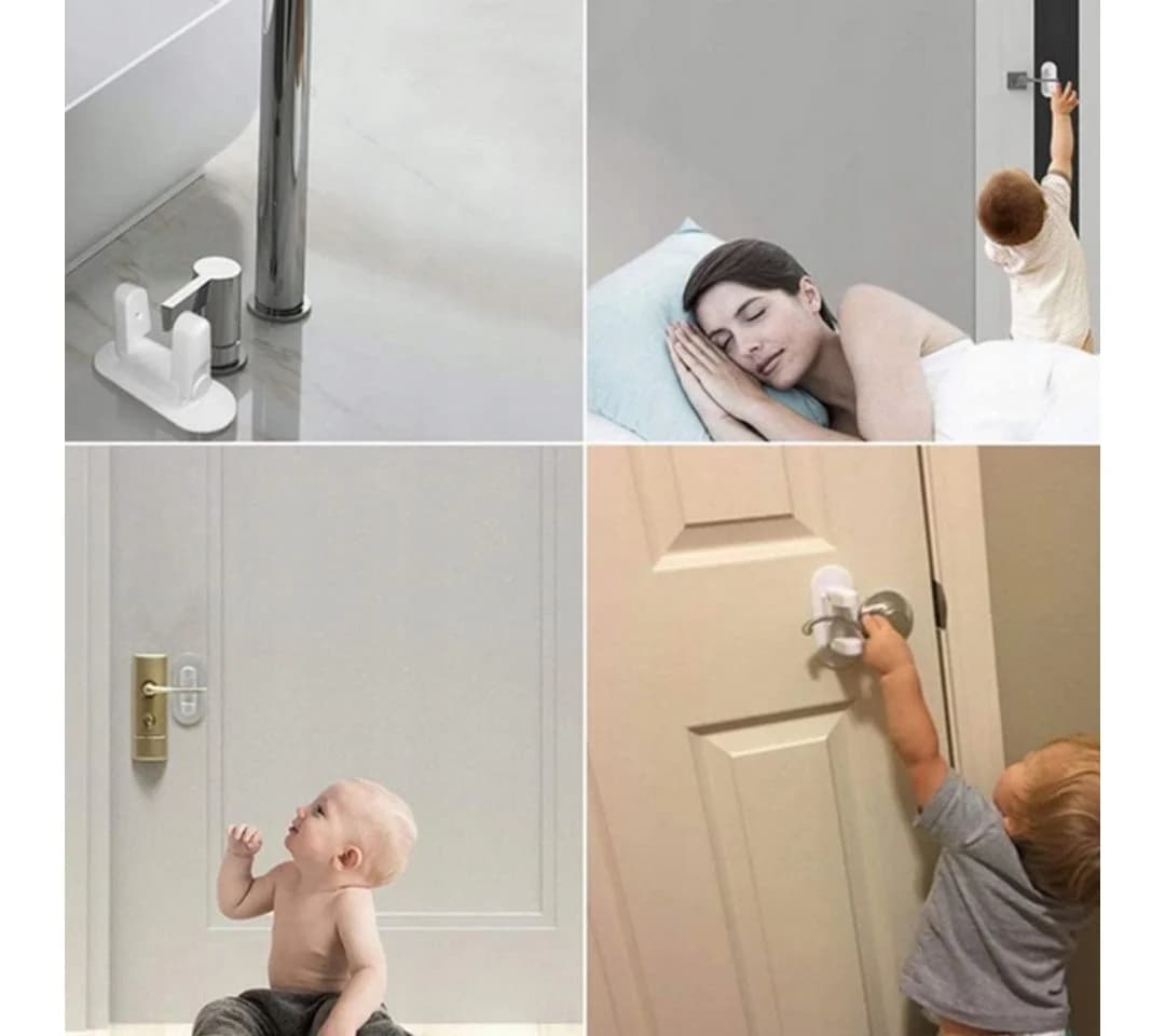 RACEL Kindersicherung Tür Fenster 2er Set Türdrückerschloss Babysicherung - Bild 4