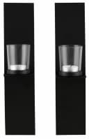 OTTO home Wandkerzenhalter Drammen Set Schwarz Metall Glas Bild 1