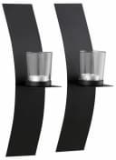 OTTO home Wandkerzenhalter Drammen Set Schwarz Metall Glas Bild 2