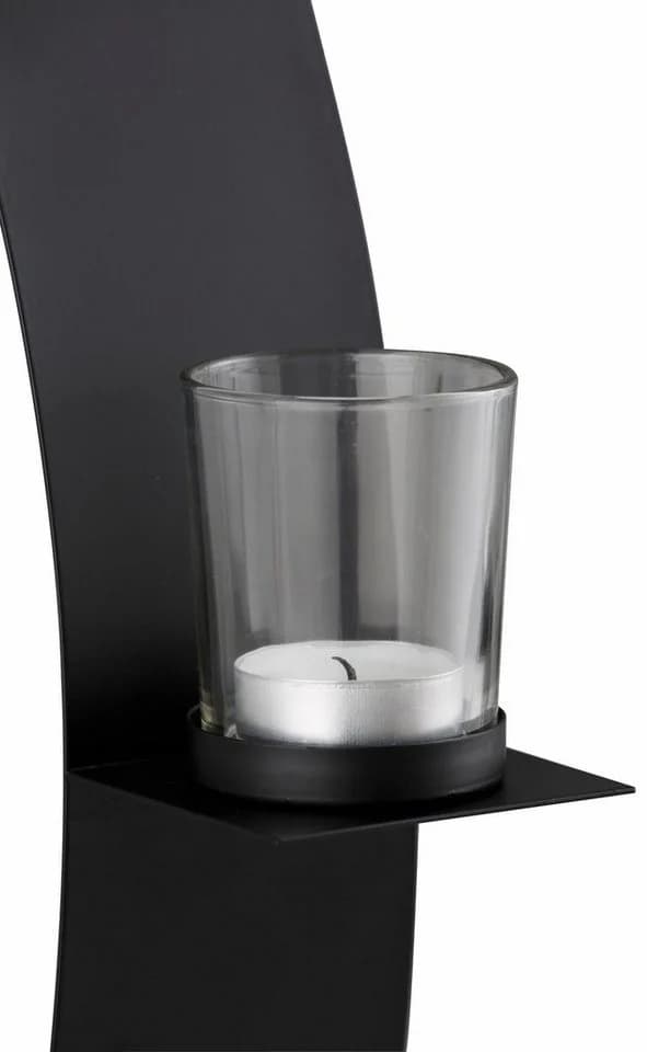 OTTO home Wandkerzenhalter Drammen Set Schwarz Metall Glas - Bild 4