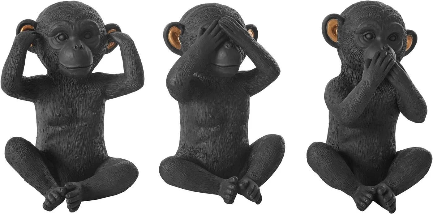 OTTO HOME Dekofigur Affen Schwarz Polyresin - Bild 2