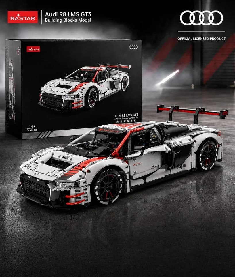 RASTAR Audi R8 LMS GT3 Konstruktions-Spielset 3314 Teile - Bild 2