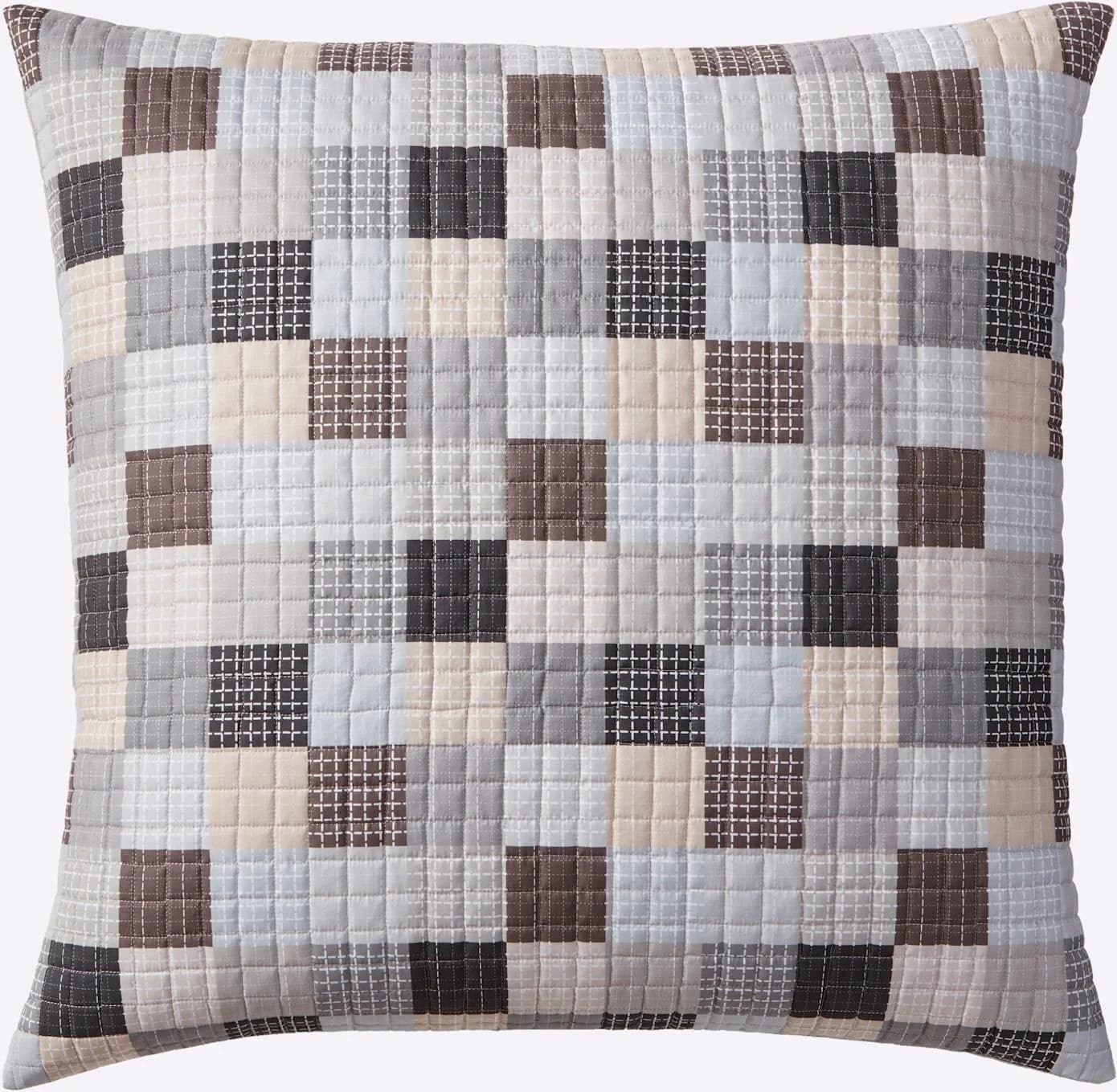 Kissenhülle HEINE HOME Gr. 1 Braun/Grau 80x80 cm Polyester