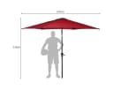 COSTWAY Sonnenschirm Rot 270cm neigbar Bild 4