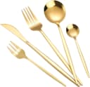 KingLux Besteck-Set 60-tlg. Goldfarben Edelstahl Spülmaschinenfest Bild 2