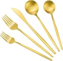 KingLux Besteck-Set 60-tlg. Goldfarben Edelstahl Spülmaschinenfest Bild 5