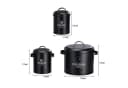 KingLux Aufbewahrungsbox 3er-Set Schwarz Matt Bild 1