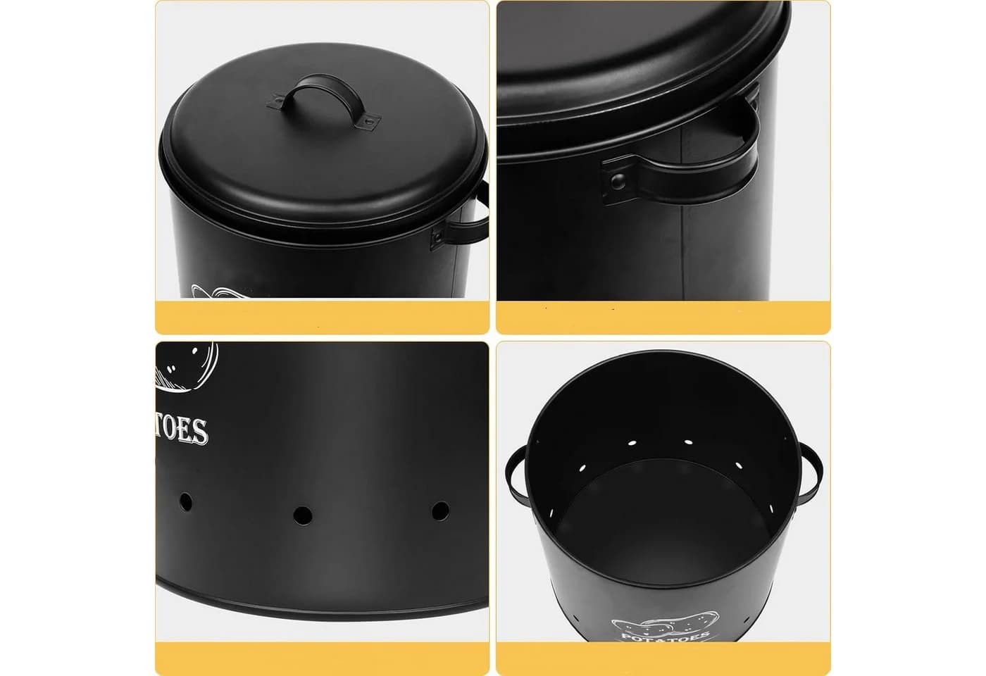 KingLux Aufbewahrungsbox 3er-Set Schwarz Matt - Bild 3