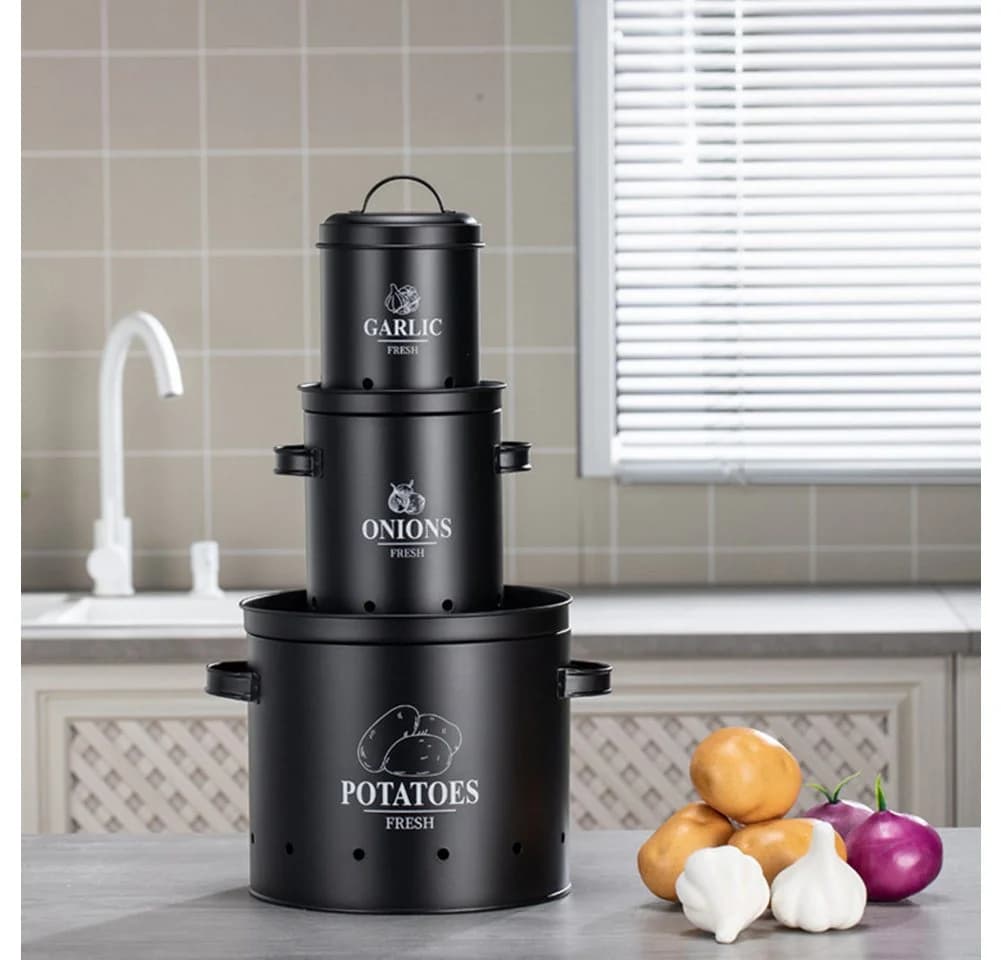 KingLux Aufbewahrungsbox 3er-Set Schwarz Matt - Bild 4