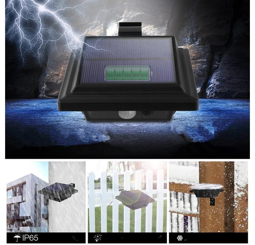 KingLux LED Dachrinnenleuchte 40LEDs Solarlampen mit Bewegungsmelder Warmweiß - Bild 4