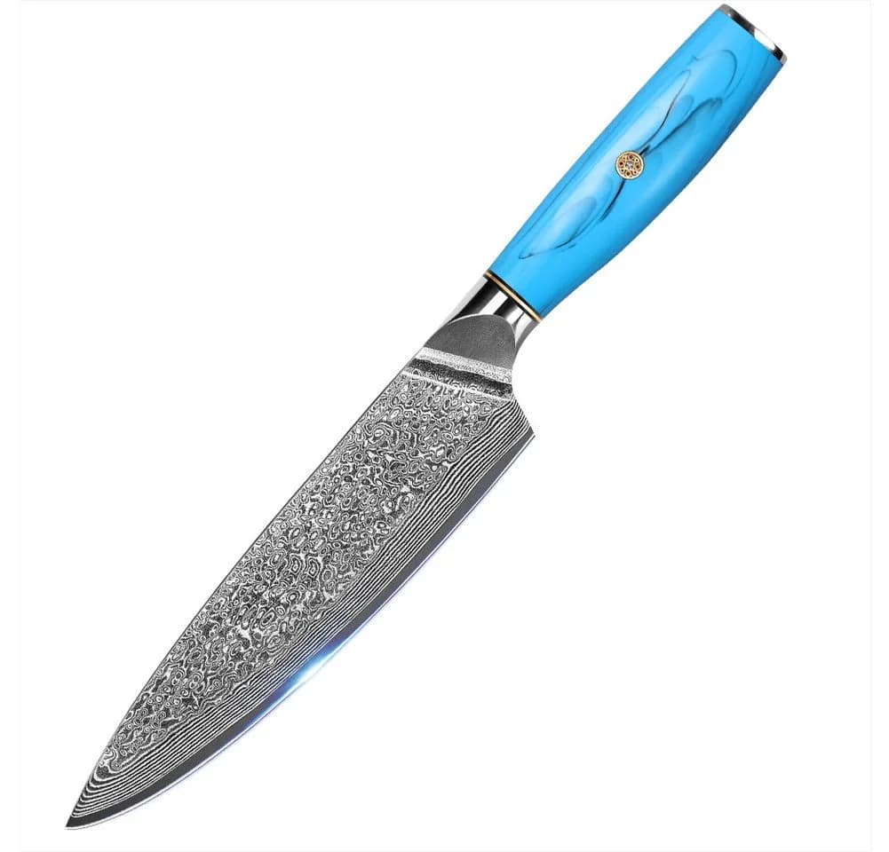 KingLux Damastmesser Kochmesser Blau VG-10 Stahl - Bild 2